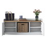 Hanah Home P2 - 1808 Zapatero Blanco y Nogal 120x45x40 cm